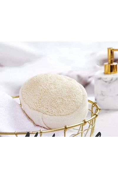 RAVENNA Pumpkin Fiber Handle Oval Sponge Pouch