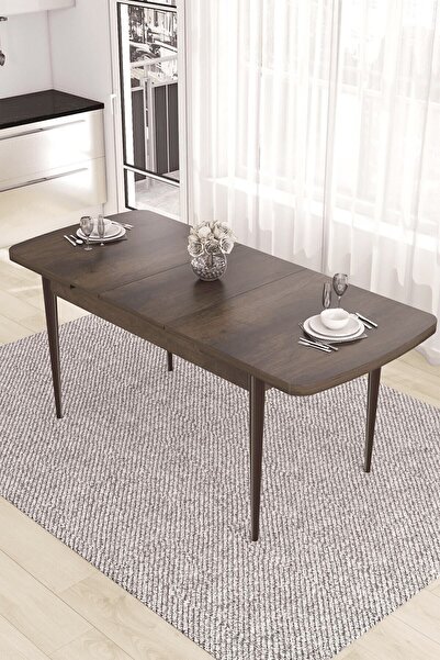 Canisa Nex Serisi 80x132 Mdf Açılabilir Barok Ahşap Desen Masa Takımı Gold Halka 6 Su Yeşili Sandalye