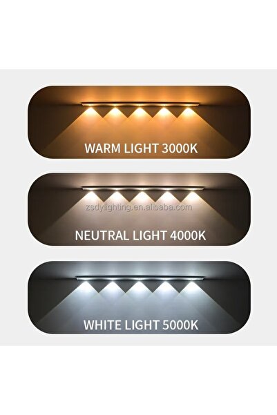 gaman 60 Cm Mutfak Tezgah Aydınlatması Şarjlı 3 Renk Hareket Sensörlü Dolap Içi Lamba Led Bar