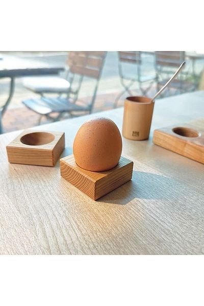 atolyesiahsap Wooden 4-Piece Small Egg Bowl Set