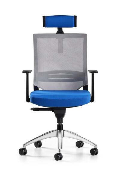 Bürotime Cozy Başlıklı Çalışma Koltuğu Mavi/gri