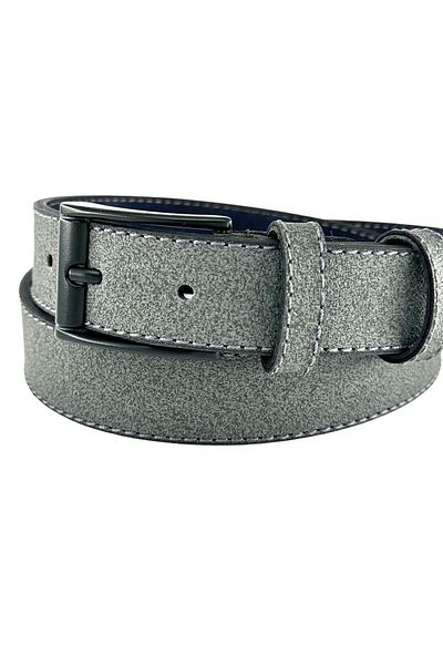 Süzer Deri Παιδική ζώνη από συνθετικό δέρμα 3 cm Anthracite Grey - για Σχολείο Κοριτσιών Αγόριων