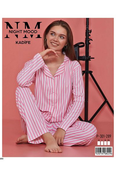 SWELLA Women's Long Sleeve Buttoned Pajama Set (Suede-Velvet)