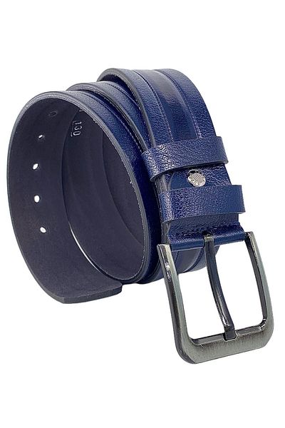 Süzer Deri 4,5 cm Sport, 100% piele de bivol autentică, cu model de lux bleumarin