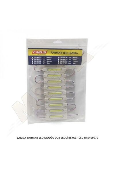 Carub Parmak Led Modül COB Ledli BEYAZ SU GEÇİRMEZ (12 V)(10 aDET)