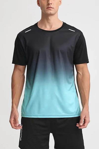 GHASSY CO. Ghassy Co. Tricou sport fitness pentru bărbați - Culoare gradient, Sală de sport respirabilă