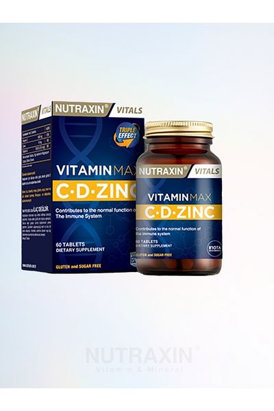 Nutraxin Vitamin Max Cd-Zinc 60 Tablets + 100 ml Facial Cleansing Gel