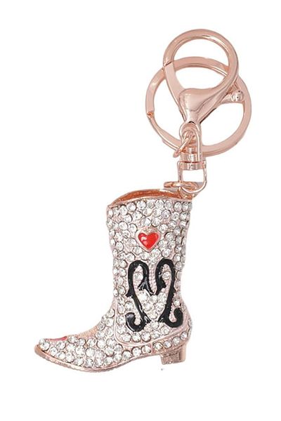 Dünyadan Hediyeler White Women's Boots - Crystal Stone, Keychain, No. 3