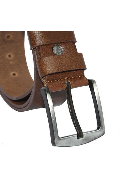 Süzer Deri 4.5 cmSports Genuine Leather Belt Hazelnut Plain