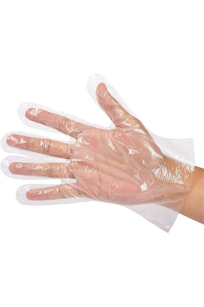 AKSOY AMBALAJ Transparent Food Bag Gloves 10000 Pieces in 100 X 100 Pack