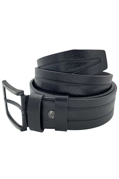 Süzer Deri 4.5 cmSports Genuine Leather Patterned Model Belt Black