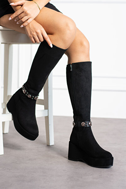 ZENNESHOES Adele Жіночі еластичні черевики на підборах вище коліна