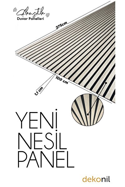 Dekonil Yeni Nesil Lambri Duvar Paneli Sonoma 100*275 Cm