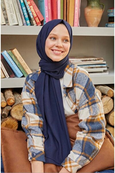 Mides scarf Hijab Cotton Kraş Jazz Shawl Model-navy blue