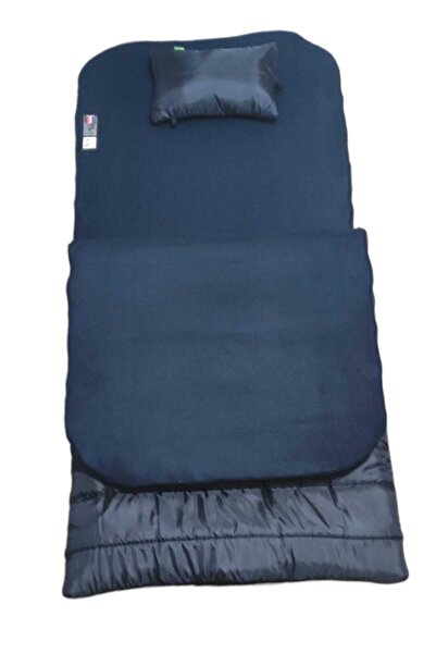 CAMP STORY Fisherman [sazancı]-18 350 gr Fiber Filled Inner Lining Navy Blue Fleece Padded Sleeping Bag Navy Blue