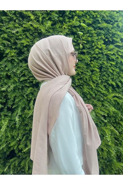 Mode Scarf Σάλι Hijab Cotton Krash Beige