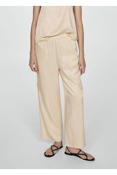 MANGO Woman Cargo Pocket Straight Pants