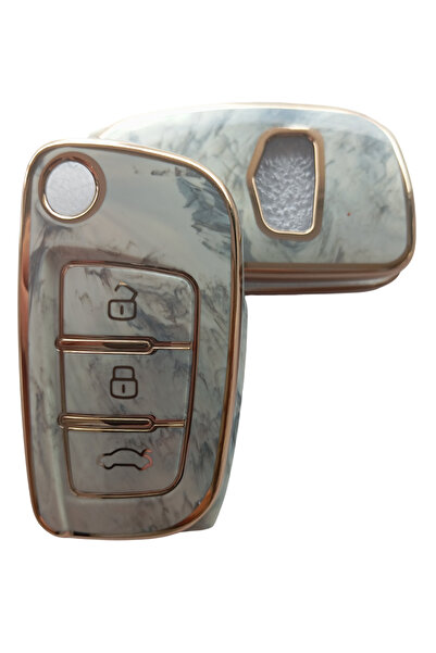 Kasey Geely Emgrand - حافظة مفاتيح متوافقة مع نسيج نانو بنمط رخامي
