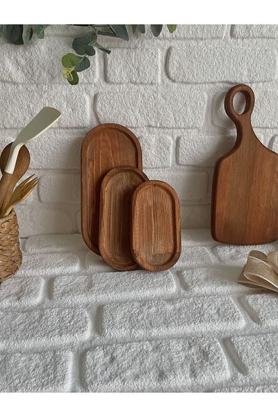 Tinex 3 Size Multi-Purpose Natural Wooden Stand - Base - Presentation Holder