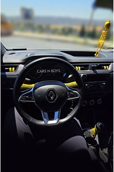 Genel Markalar Araç İçi File Takımı  Sarı - 10 lu set - Vites, Sinyal El freni Filesi Seti - Tüm Araçlara Uyumlu