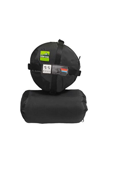 CAMP STORY Fisherman [sazancı]-18 350 gr Fiber Filled Inner Lining Navy Blue Fleece Padded Sleeping Bag Navy Blue