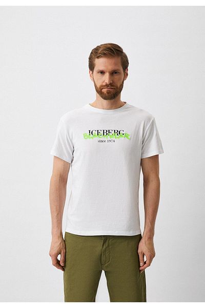 Iceberg ICE3MTS01 Tricou alb neon