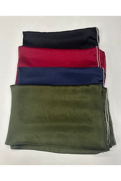 abde Black Thin Cashmere Design Shawl (Silver Stone)