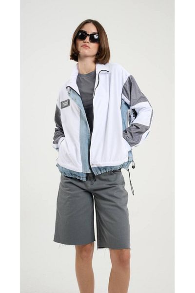 İLKCET MODA Γυναικείο Μπουφάν - Διχτυωτό Λεπτομερής Ρίγα