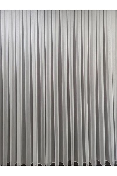 sevcih Elegant Bamboo Tulle Curtain - Plain and Pleated, No Ironing, 2.5 Layers (1 E)