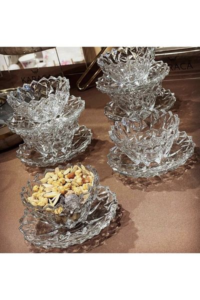DURU CEYİZ Crystal Plate Snack Bowl