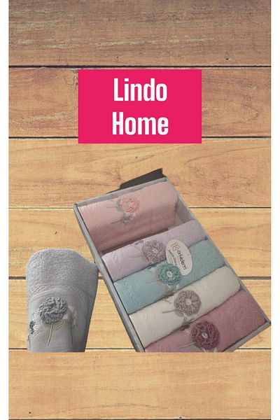 LindoHome 1 Piece Orkidem Knitted Tig Towel - Heat Motif, Deer and Daily Dress