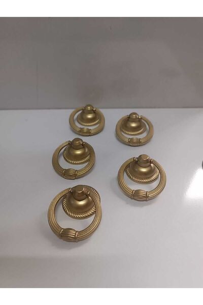 LİYAHOME MAT ALTIN SARKAÇ DÜĞME MOBİLYA KAPAK ÇEKMECE DOLAP KULPU (1PAKET 1AD...