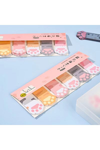 NaSaDAN 120 Sheets of Paw Adhesive Note Paper - Postit Bookmark