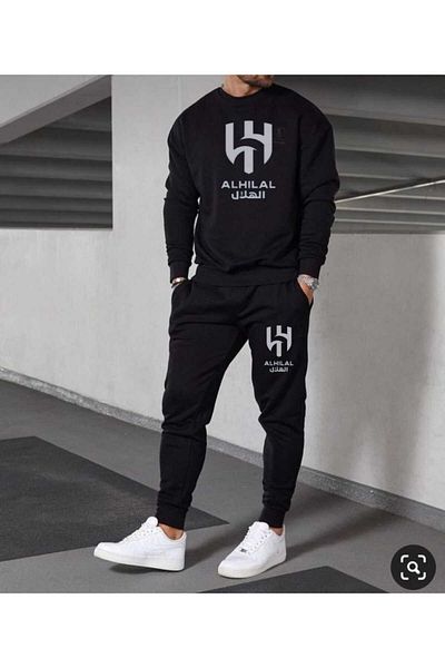 BUY CENTER Crescent Printed Sweatshirt and Sweatpants Set