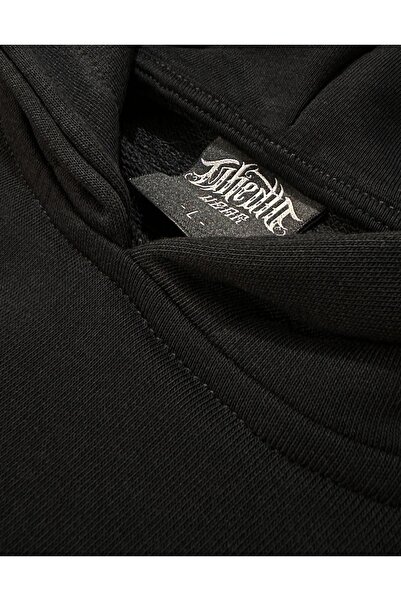 Ghedto Unisex Big Plan Oversize Hooded Hoodie Μαύρο