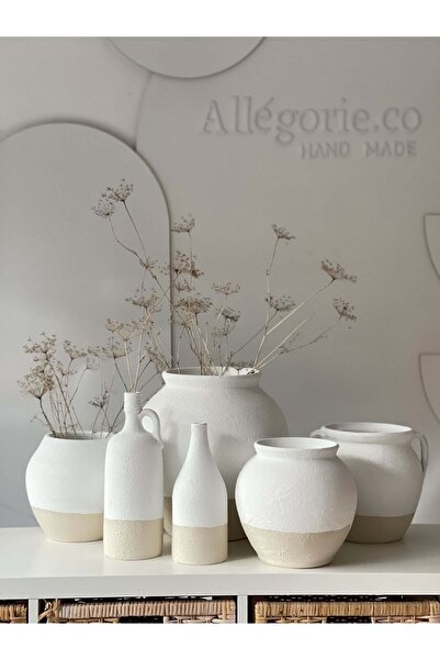 Allegorie.Co Dokulu Mat Vazo Koleksiyonu 6lı Set