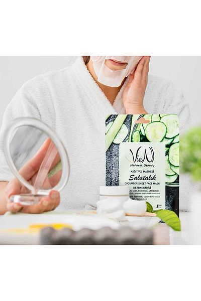 DERİNGRUP 20 Pieces Cucumber Paper Face Mask