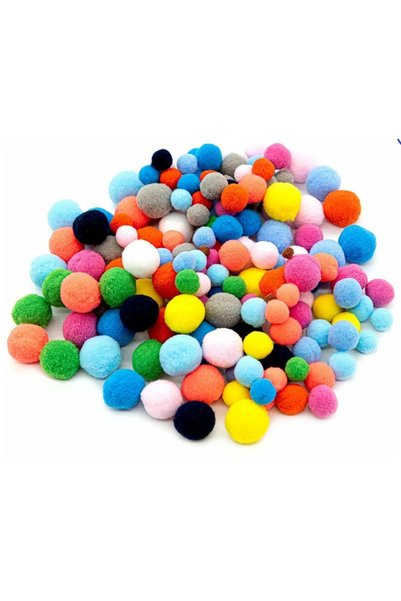 Modellino 85 Adet 3 Boy Tgb Ponpon Set - 50 Adet 10mm + 25 Adet 20mm + 10 Ade...