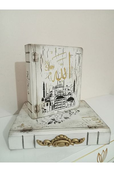 IremTasarimAtolyesi Home Accessory Wooden Book Box Set