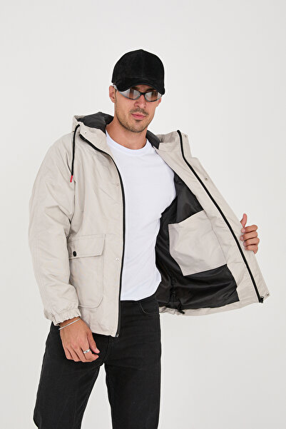 ABİLLİTA Ανδρικό Oversize Εποχιακό Παλτό - Αδιάβροχο και Αντιανεμικό