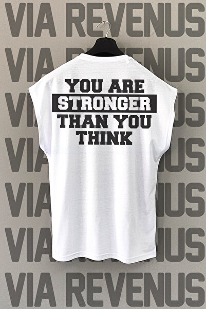 Vordevia Αθλητικό μπλουζάκι με στάμπα στην πλάτη You Are Stronger Than You Th...