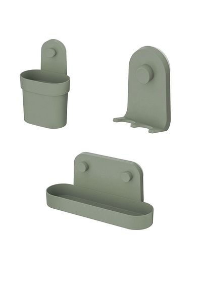 IKEA Öbonas Suction Cup Set of 3 Multi-Purpose Spice Rack Soap Dish Hanger Organizer Set
