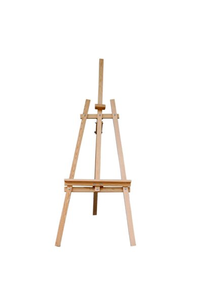 Ezeltuval Ahşap Resim Şövalesi, Ressam Sehpası, 175 Cm Ayarlanabilir Yükseklik, Hakiki Çam Ağacı