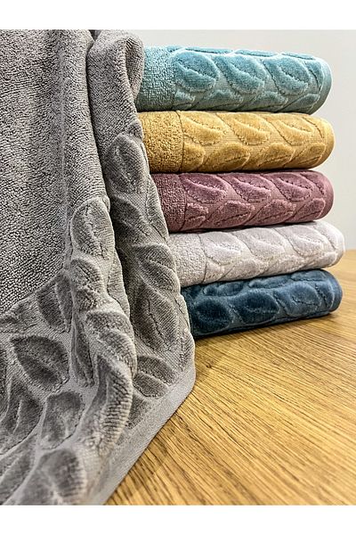AYHANHOME Σετ Πετσέτες Χεριών Nurpak Hazal 6 τεμαχίων 50x90cm 100% βαμβάκι