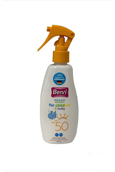 Benri Yüksek Korumalı Çocuk & Bebek Güneş Spreyi 50SPF 150 ml Güneş Koruyucu ...