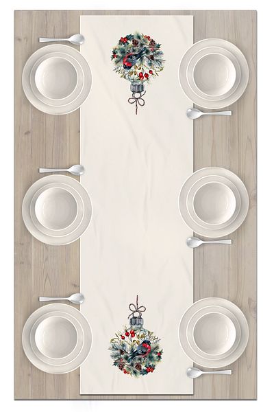 Bertille Home New Year's Series - 140X40 cm Digital Printed Christmas Runner
