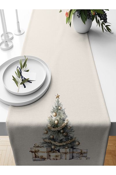 Bertille Home New Year's Series - 140X40 cm Digital Printed Christmas Runner