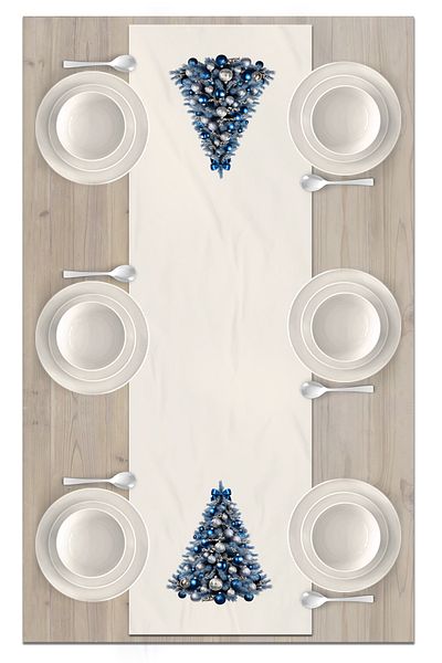 Bertille Home New Year's Series - 140X40 cm Digital Printed Christmas Runner
