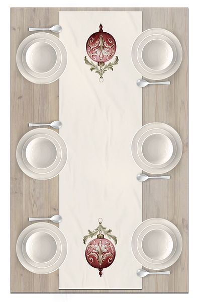Bertille Home New Year's Series - 140X40 cm Digital Printed Christmas Runner