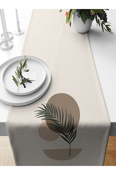 Bertille Home Series 140x40 Cm Digital Printed Minimalist Runner